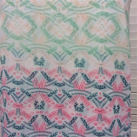 CAbi Top Style 250 Mosaic Print Chiffon Layer Tank Top Blouse Womens Small - Picture 3 of 11